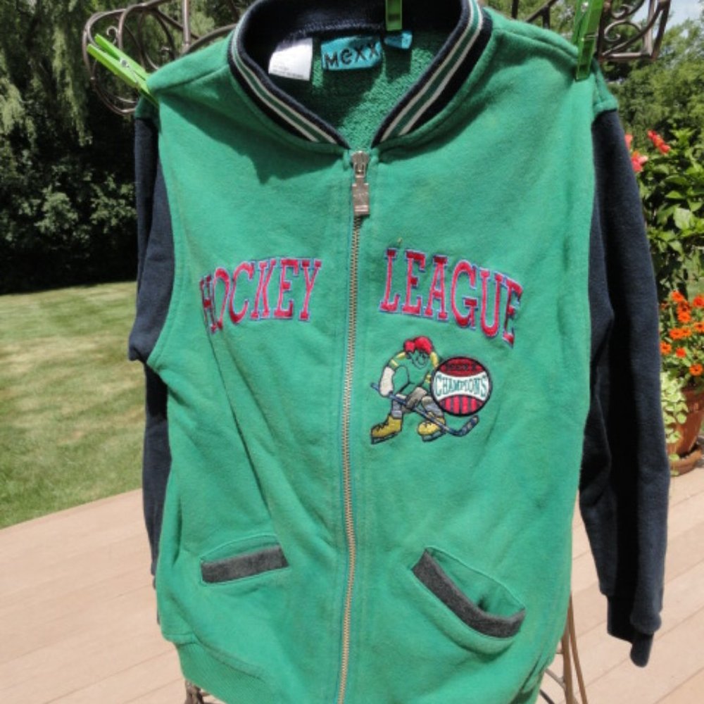 Vtg Boys MEXX Hockey League Jacket Pockets Size 7